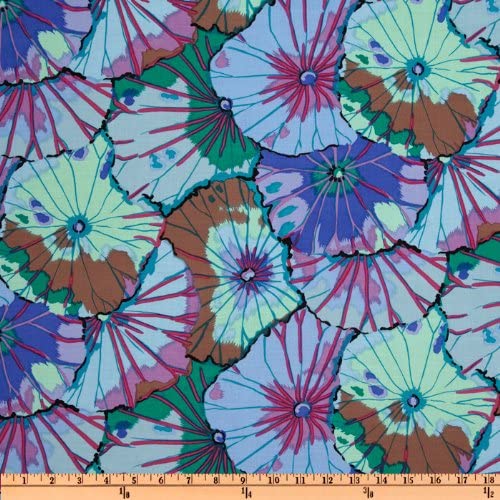 Lotus Leaf - Blue by Kaffe Fassett - (1 yard cotton)