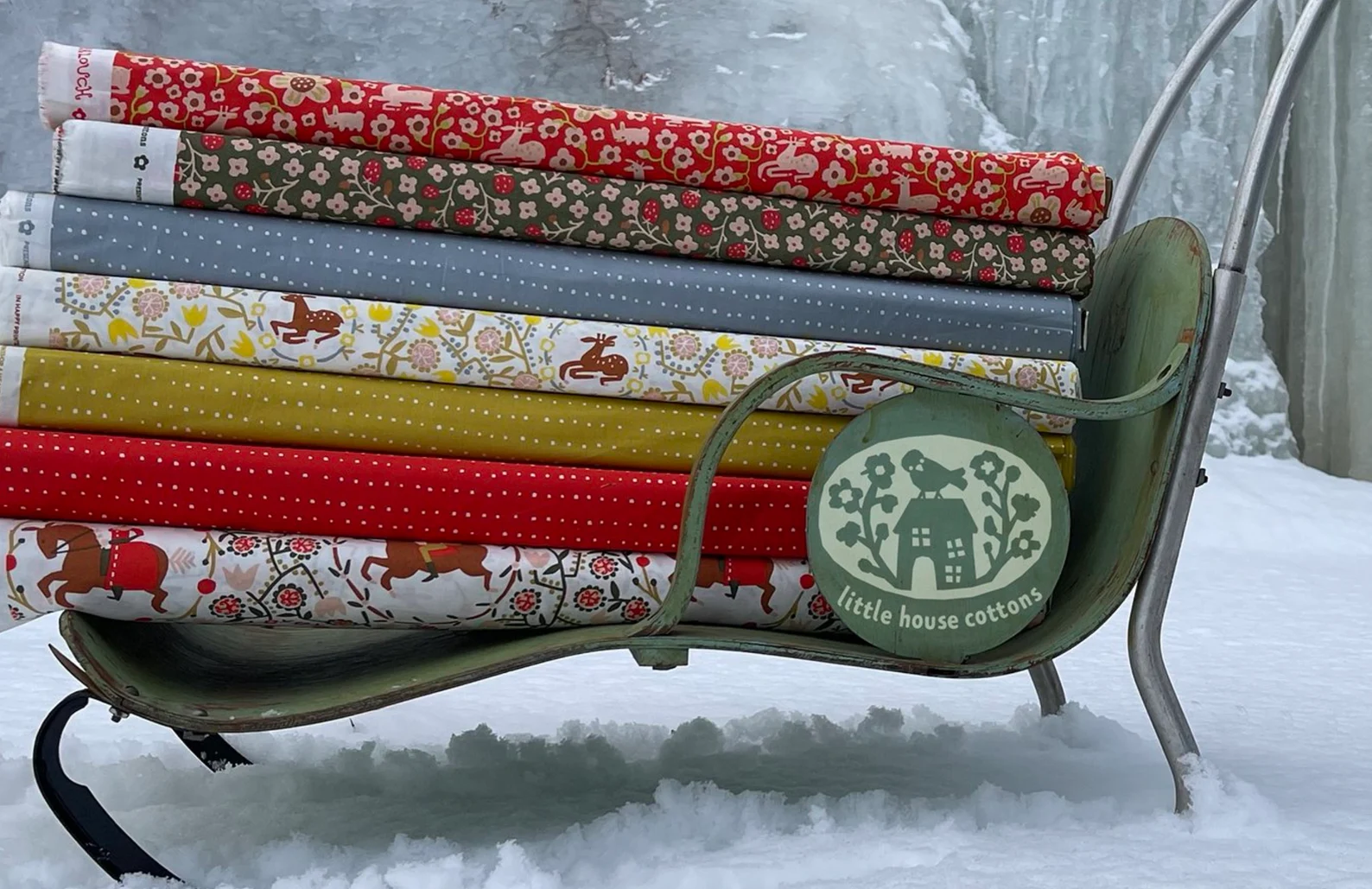 Lumpy Garden - Afternoon Trot Tomato - Organic Cotton (half yard)