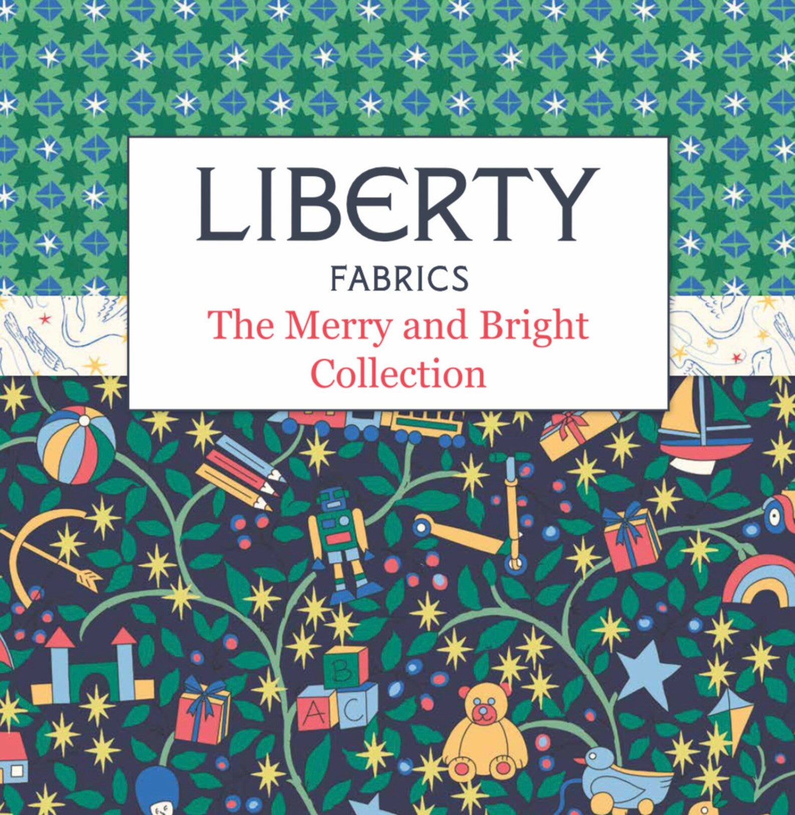Merry & Bright by Liberty Fabrics - Starlit Sparkle B - (half yard)