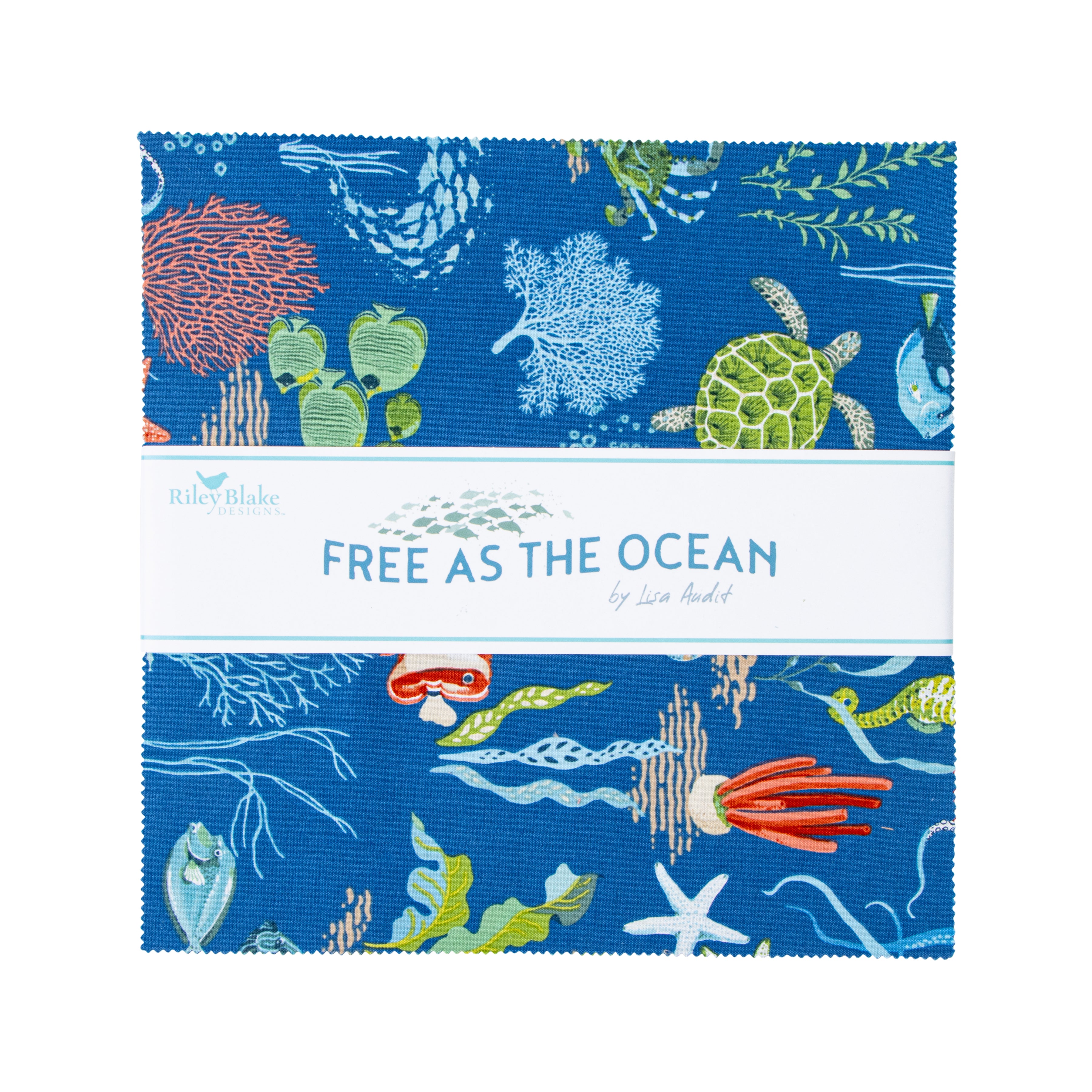 Free as the Ocean | 10" Square Pack by Lisa Audit for Riley Blake | 42 pcs