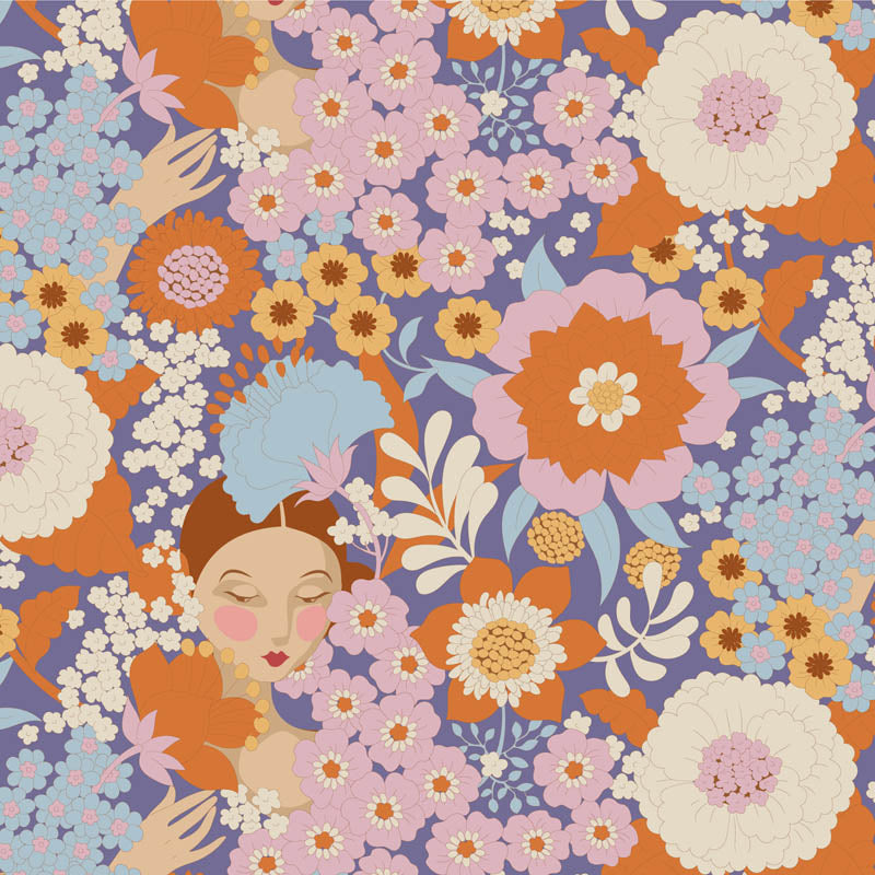 Wallflower | Wallflower - Thristle by Tone Finnanger for Tilda Fabrics | TIL100608