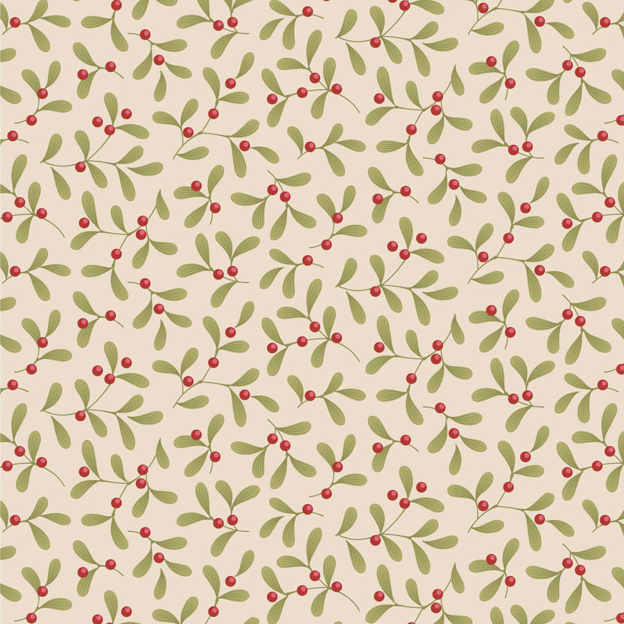 Merry Little Christmas | Mistletoe Cream by Tone Finnanger for Tilda Fabrics | TIL100639