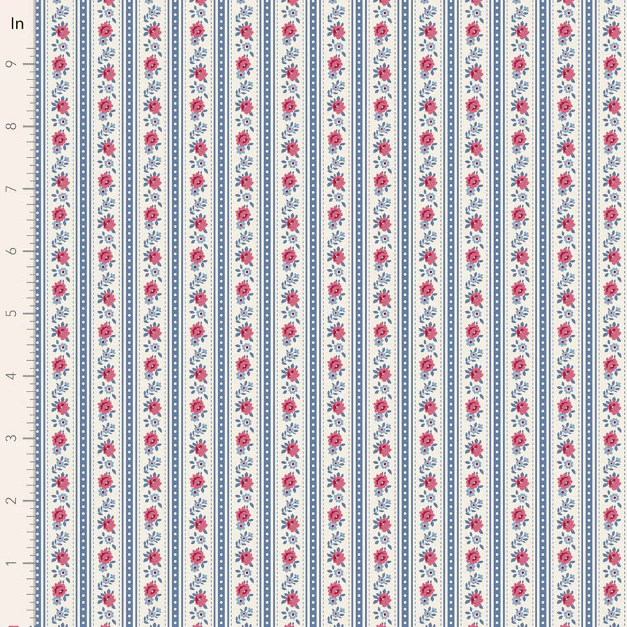 Village Life | Agnes Blue by Tone Finnanger for Tilda Fabrics | TIL100700