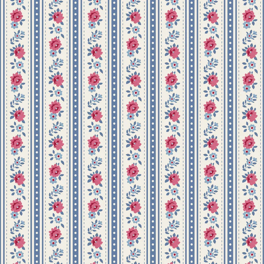 Village Life | Agnes Blue by Tone Finnanger for Tilda Fabrics | TIL100700