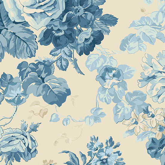 Special Delivery | Rose Bouquet Porcelain by Laundry Basket Quilts for Andover Fabrics | A-10467-L