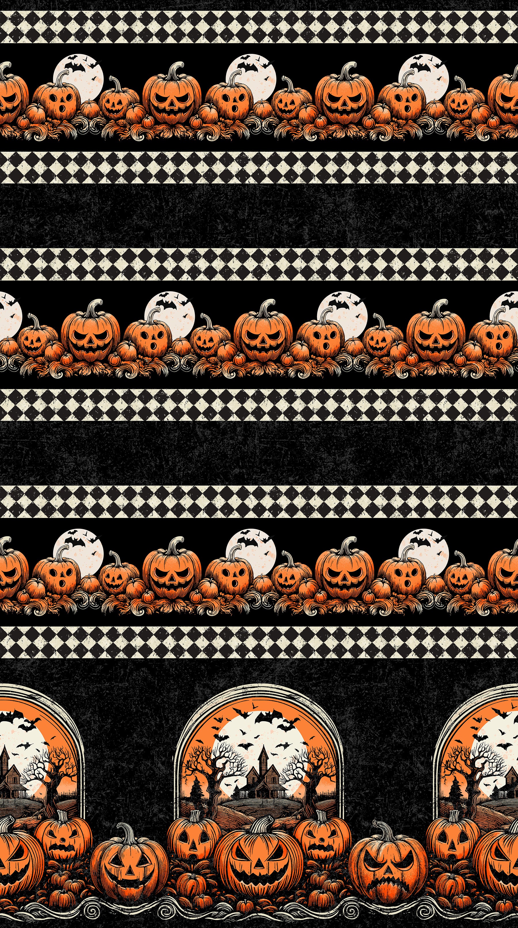 Haunted Hollow | Halloween Border Stripe by Patrick Lose for Northcott | 10718-99