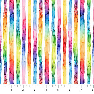 Radiant Rhapsody | Stripe Multi by Patrick Lose for Northcott Fabrics | 10733-10