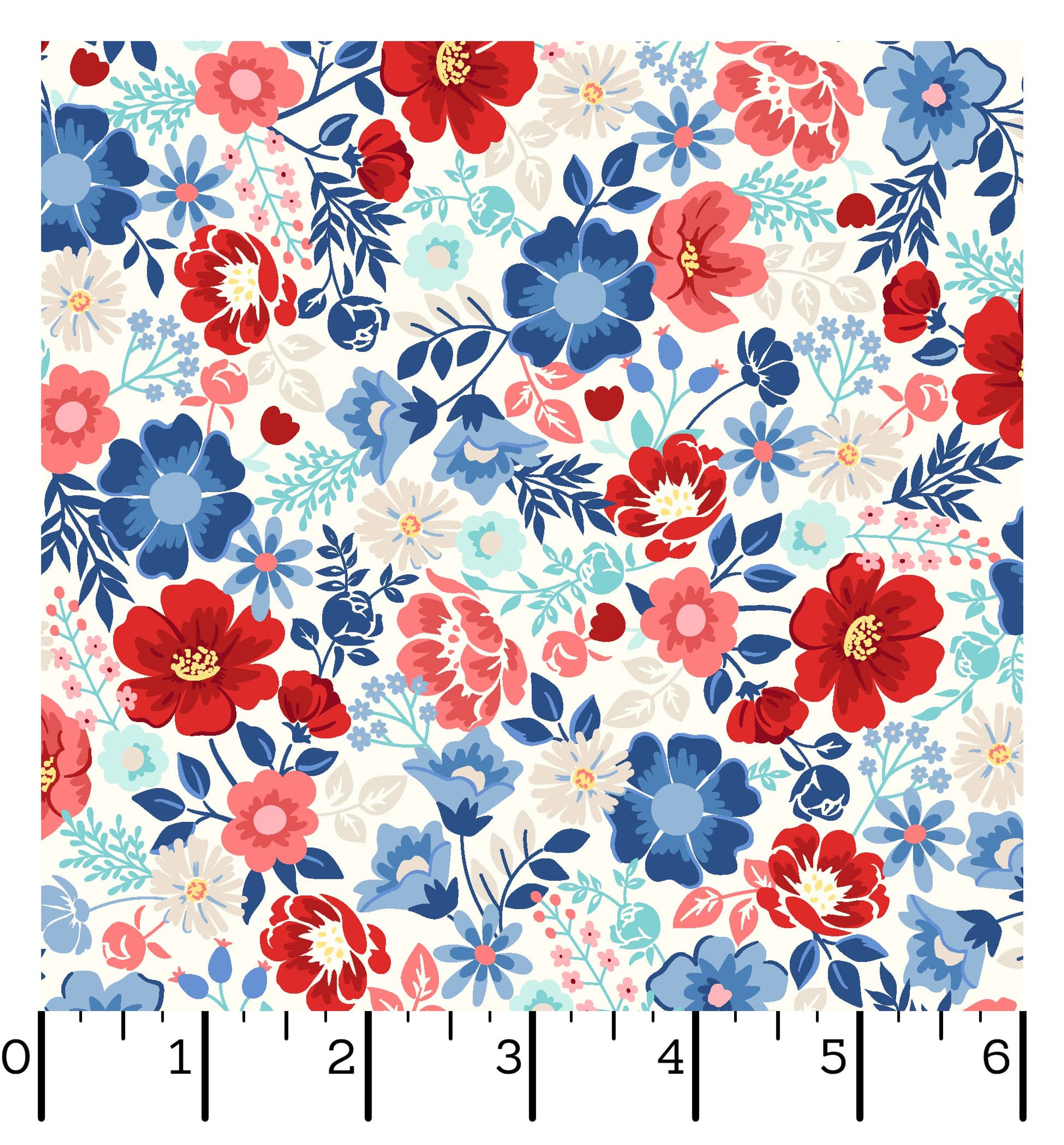 Star Spangled Beauty | Soft White Flower Parade by Kimberbell Designs for Maywood Studio | MAS10840-E