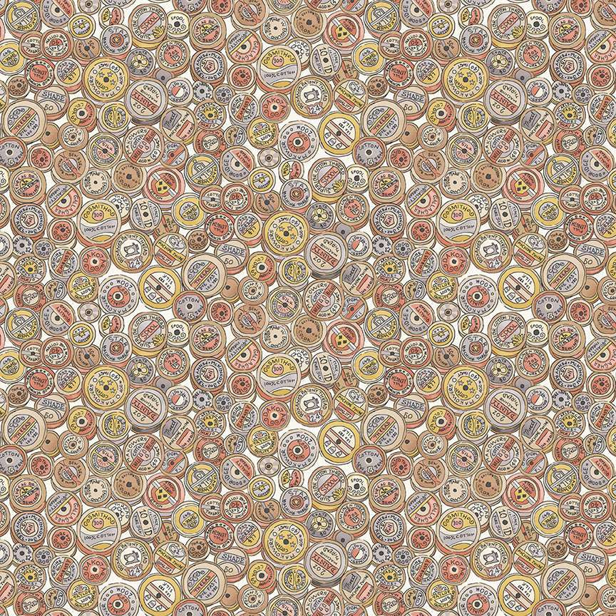 Atelier | Cream Spool by Makower UK for Andover Fabrics | MU133Q