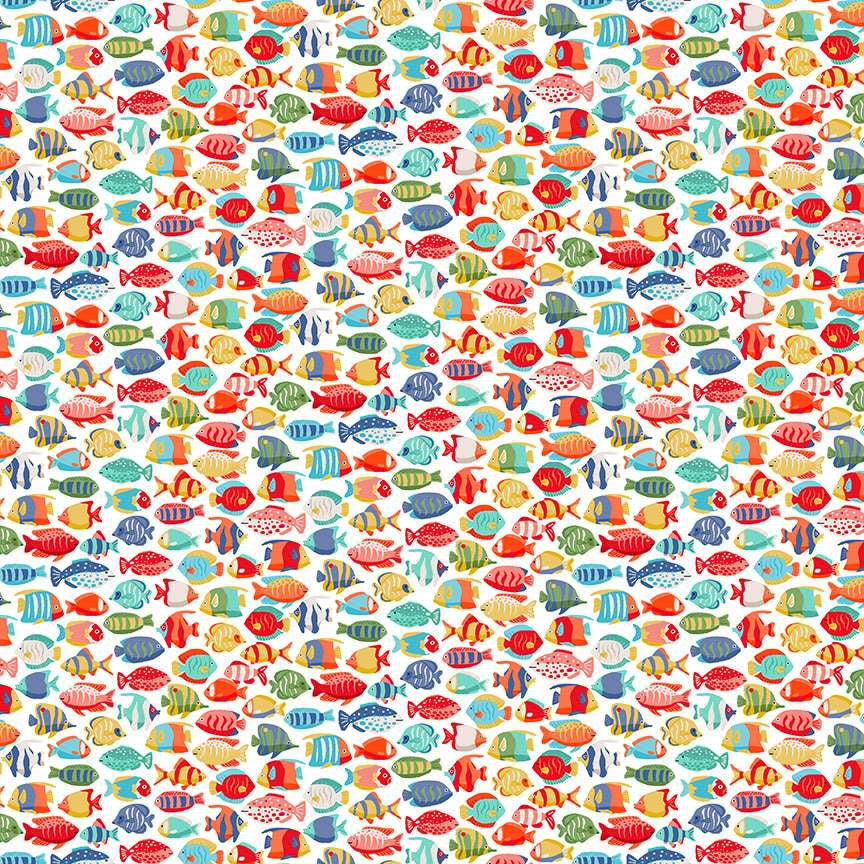 Deep Blue Sea - 10" Square Pack by Makower UK for Andover Fabrics | 42 pcs