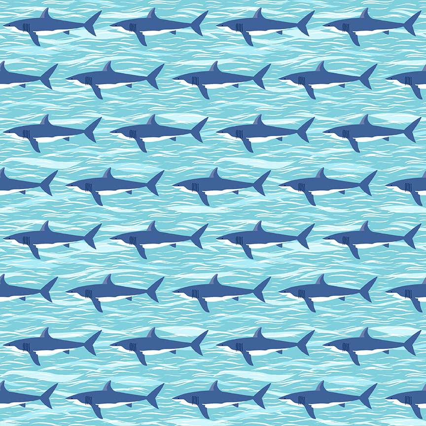 Deep Blue Sea - 10" Square Pack by Makower UK for Andover Fabrics | 42 pcs