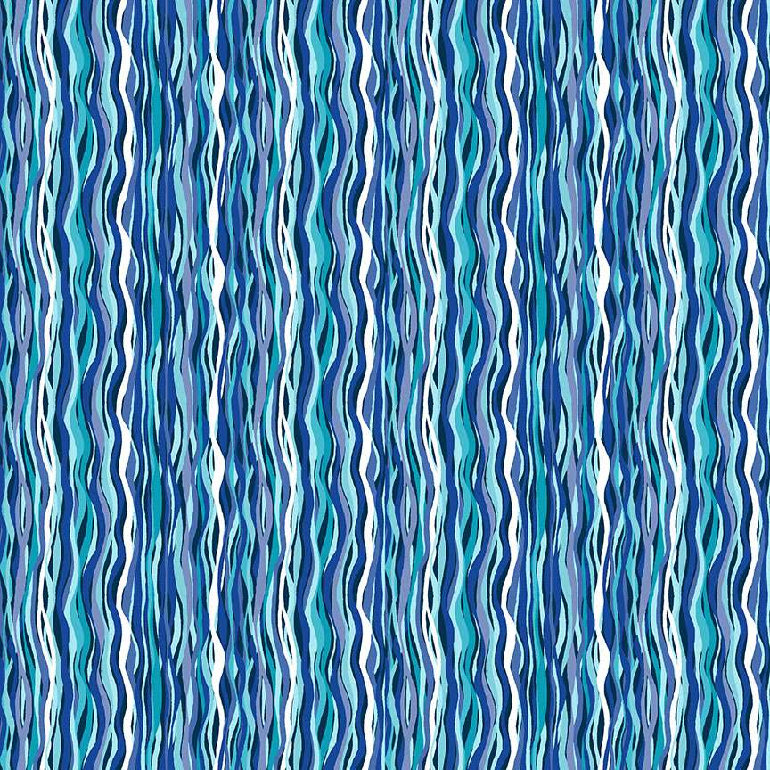 Deep Blue Sea - 10" Square Pack by Makower UK for Andover Fabrics | 42 pcs