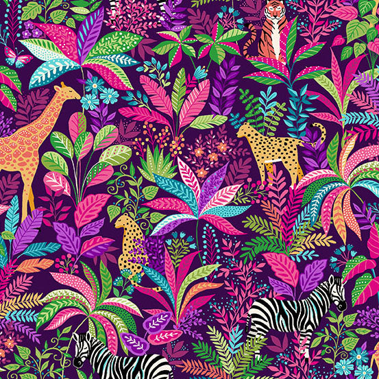 Tropica | 10" Square Pack by Makower UK for Andover Fabrics | 42 pcs