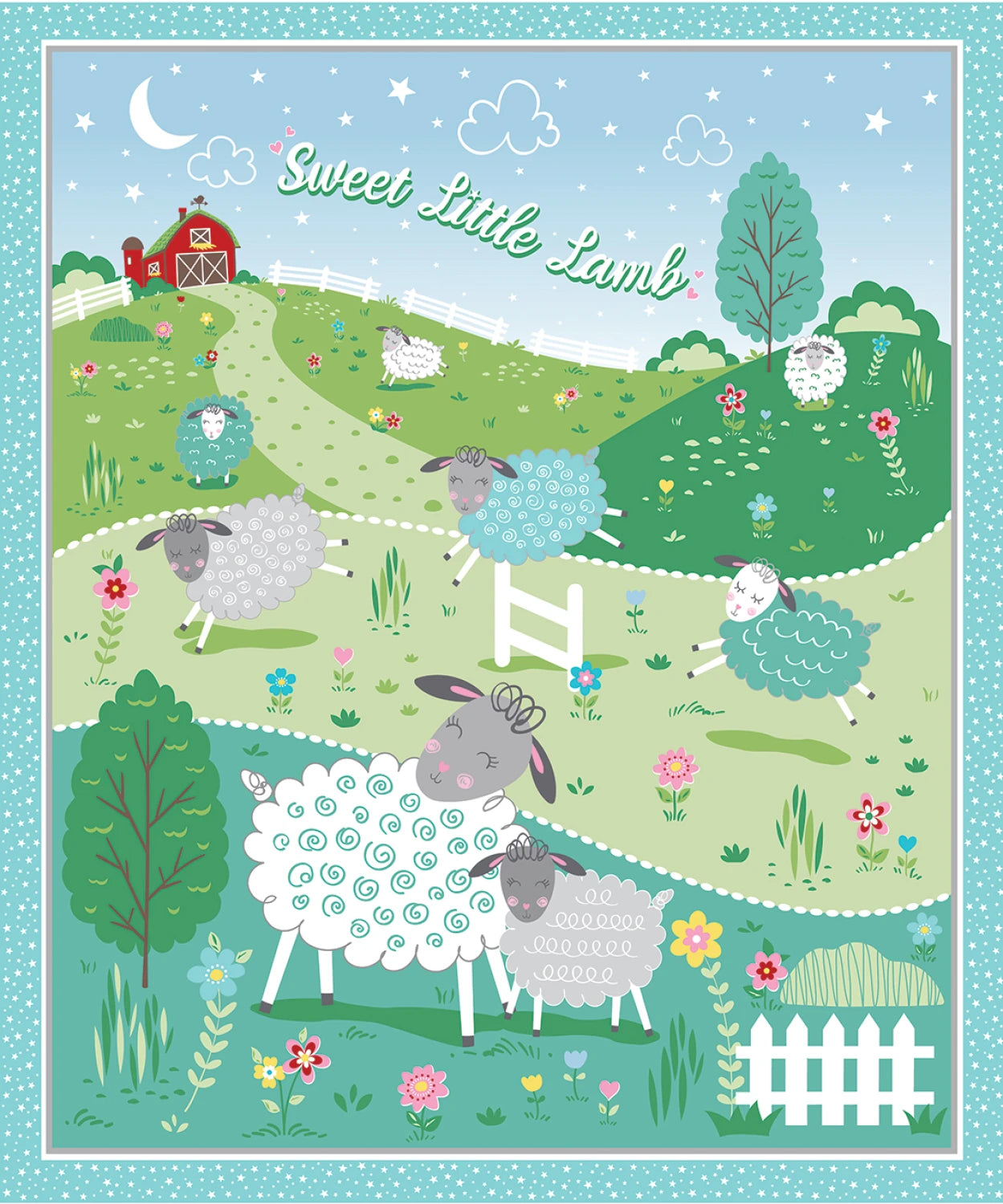 Sweet Little Lamb | 36" Panel Multi by Kanvas Studio for Benartex | 14962B-99