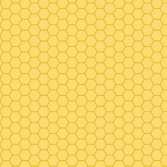 Sunny Honey | Yellow Honeycomb by Amy Latta Creations for Andover Fabrics | A-1579-Y