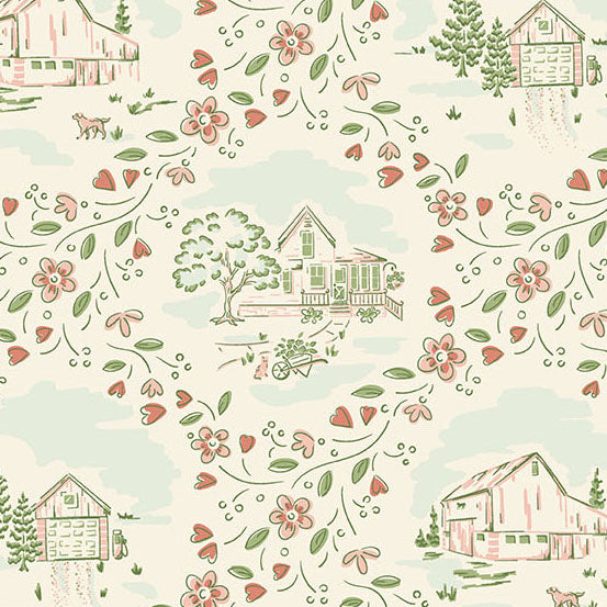 Heartland | Clay Heartland by Judy Jarvi for Andover Fabrics | A-1582-E