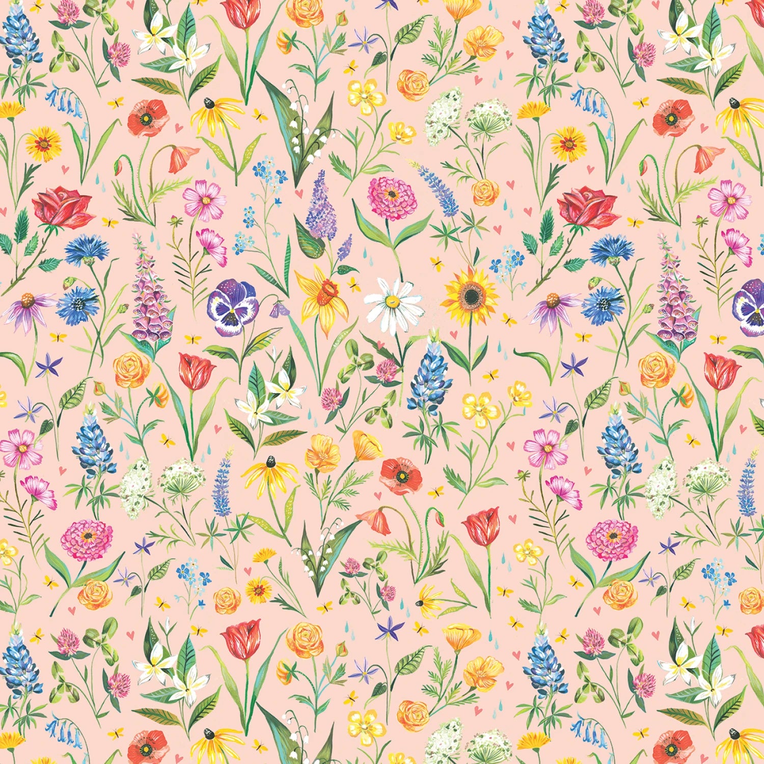 A Prairie Heart | 10" Square Pack by by Katie Daisy for Benartex | 42 pcs