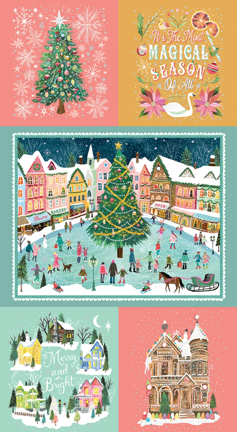 Magical Season | 24" Panel Multi by Katie Daisy for Benartex | 6727P-92