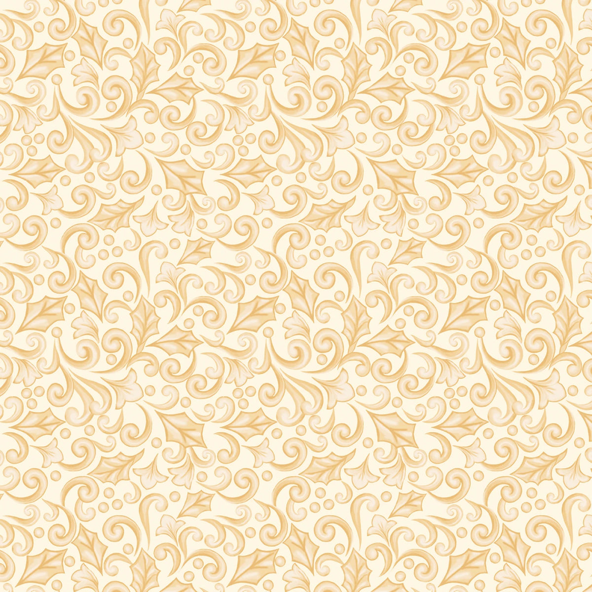 Highland Glen | Winter Scroll Cream by Jim Shore for Benartex | 16822-07