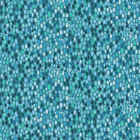 Prehistoric | Spot Blue by Makower UK for Andover Fabrics | MU-169-B