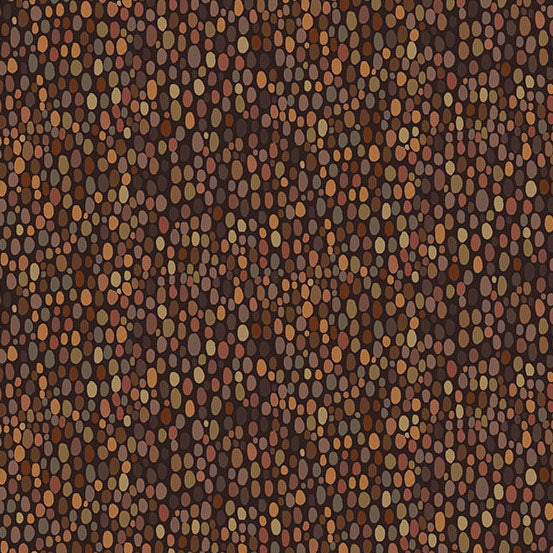 Prehistoric | Spot Brown by Makower UK for Andover Fabrics | MU-169-V