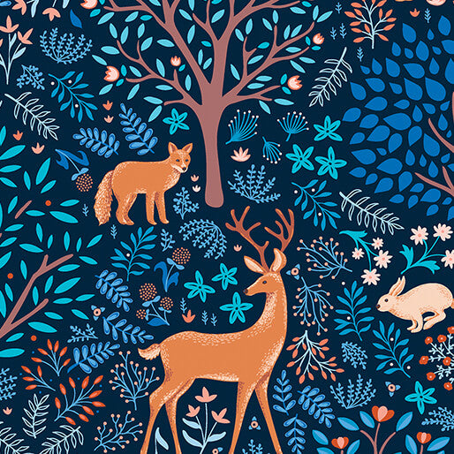 Flora & Fauna | Feature Sapphire by Amanda Murphy for Benartex | 17051-56