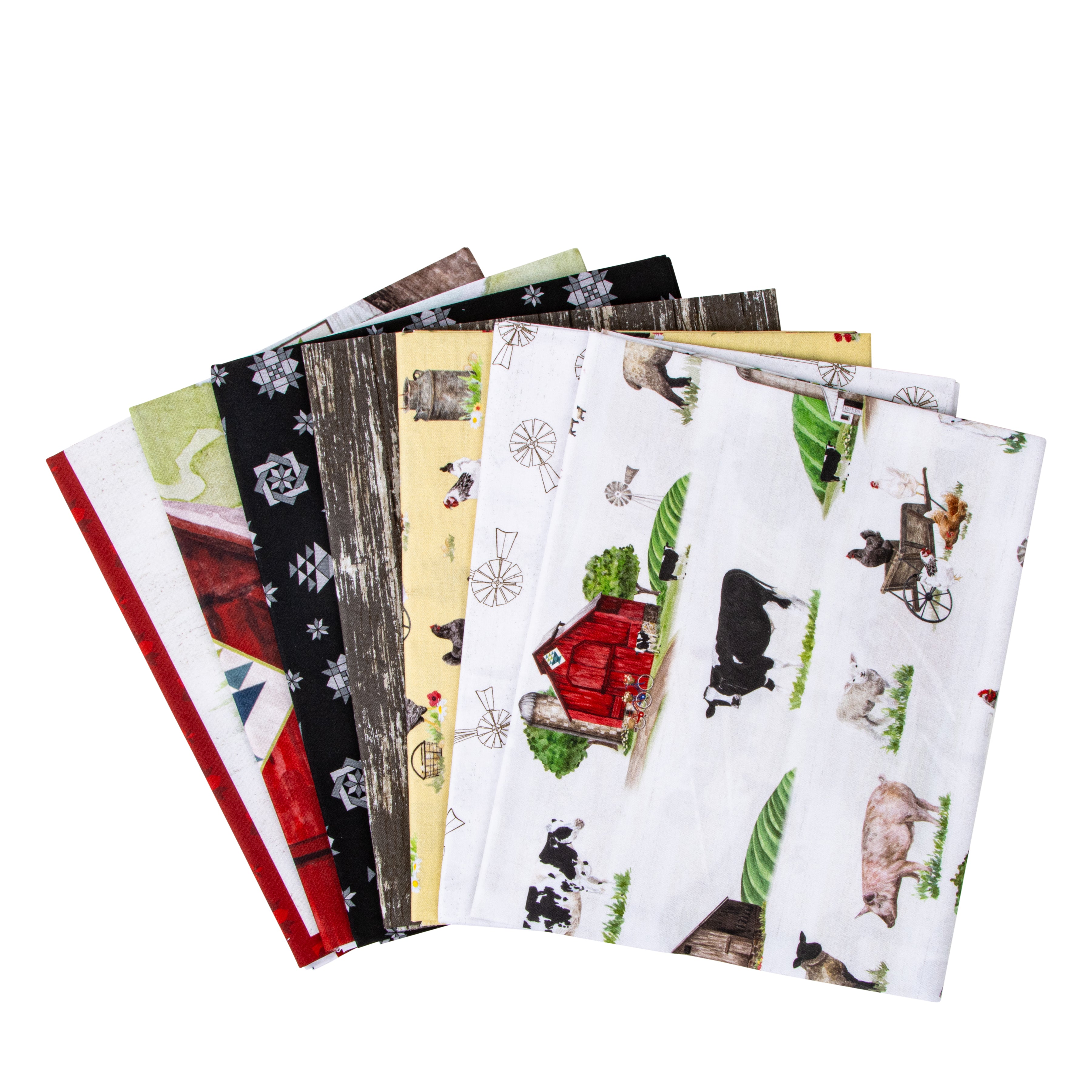 Spring Barn Quilts | 1-Yard Bundle Parchment by Tara Reed for Riley Blake Designs | 7 pcs