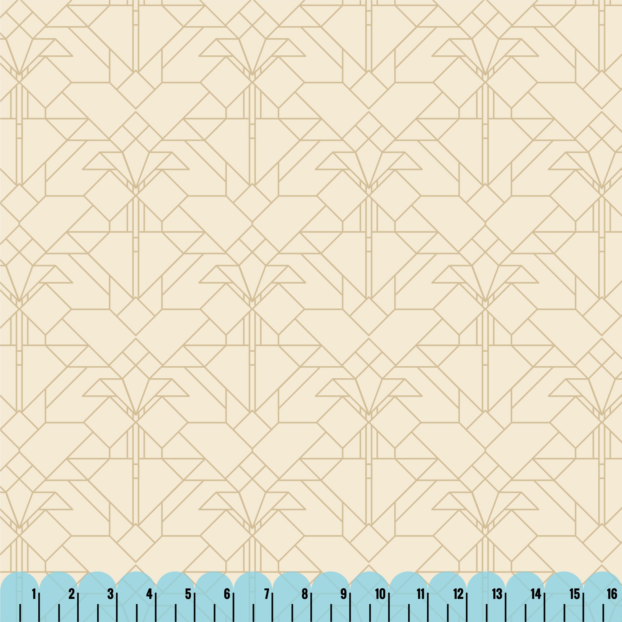 Frank Lloyd Wright Collection by Cloud9 | 108" Quilt Backing | Coonley Tulip - Earth (227768) | 100% Organic Cotton