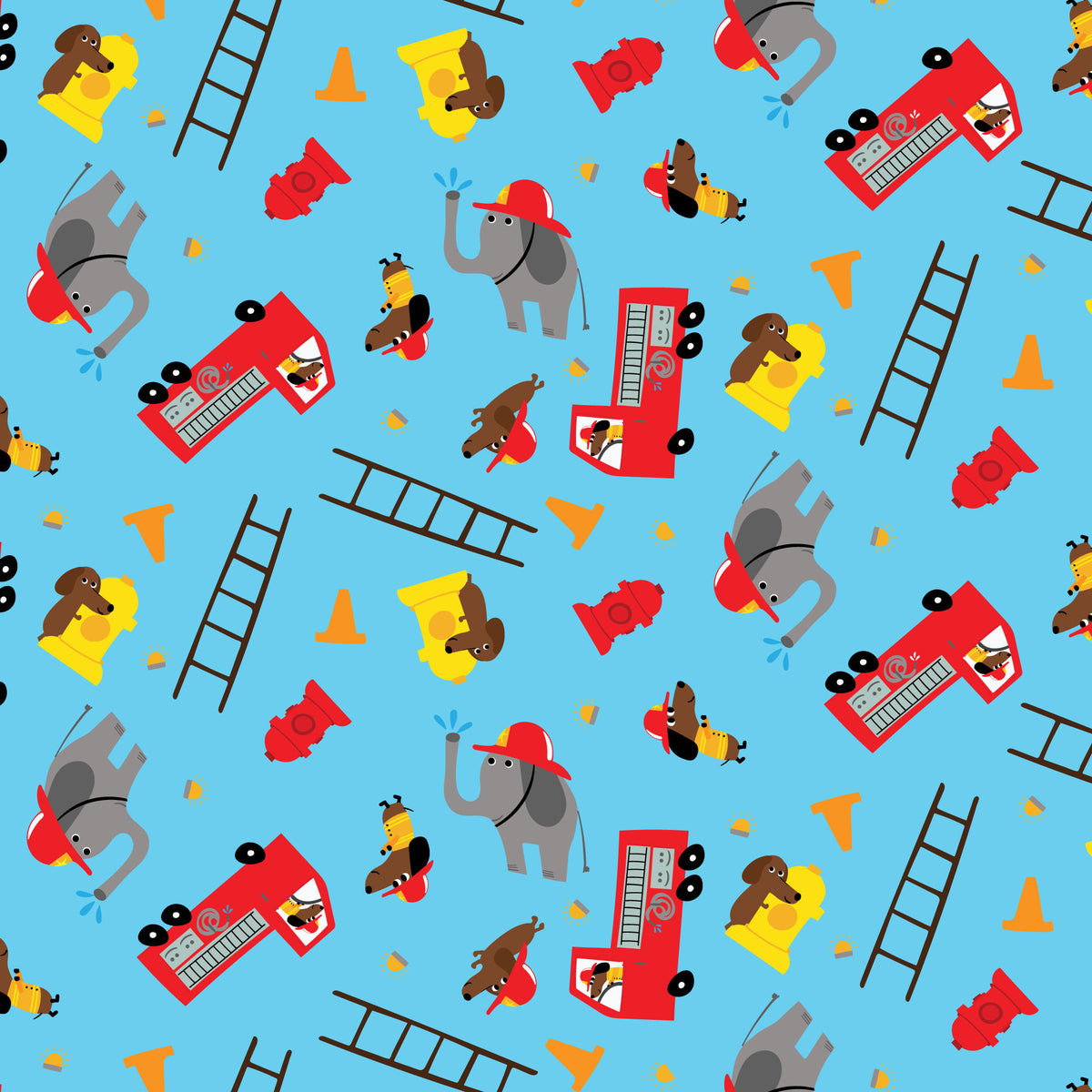 Fire! Fire! Fire! | Fire Friends by Loo McNulty for Cloud9 | 228303-X | 100% Organic Cotton