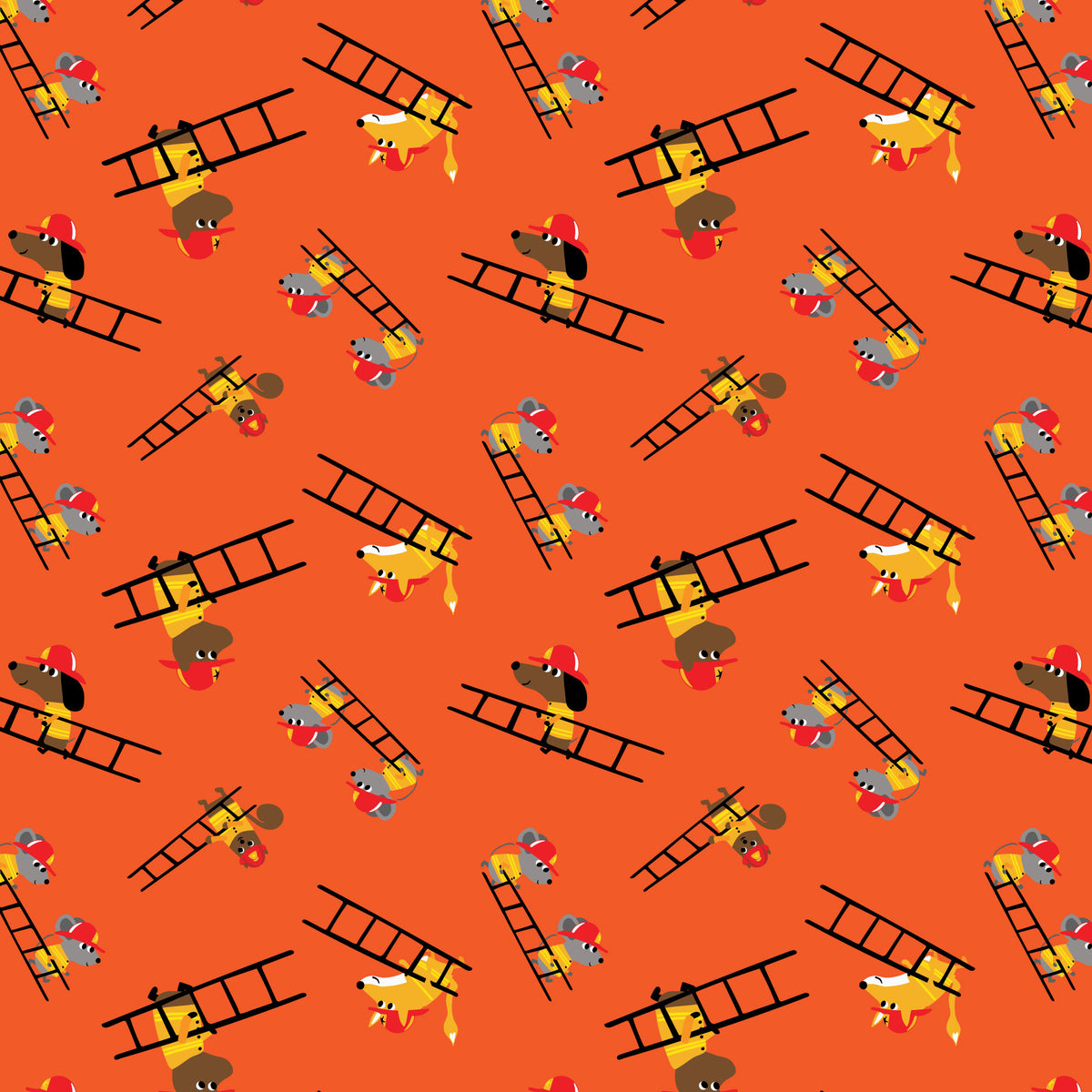 Fire! Fire! Fire! | 5" Charm Pack by Loo McNulty for Cloud9 | 42 pcs | 100% Organic Cotton