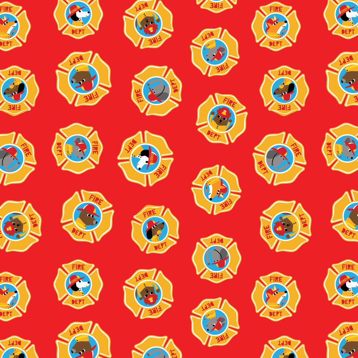 Fire! Fire! Fire! | 5" Charm Pack by Loo McNulty for Cloud9 | 42 pcs | 100% Organic Cotton