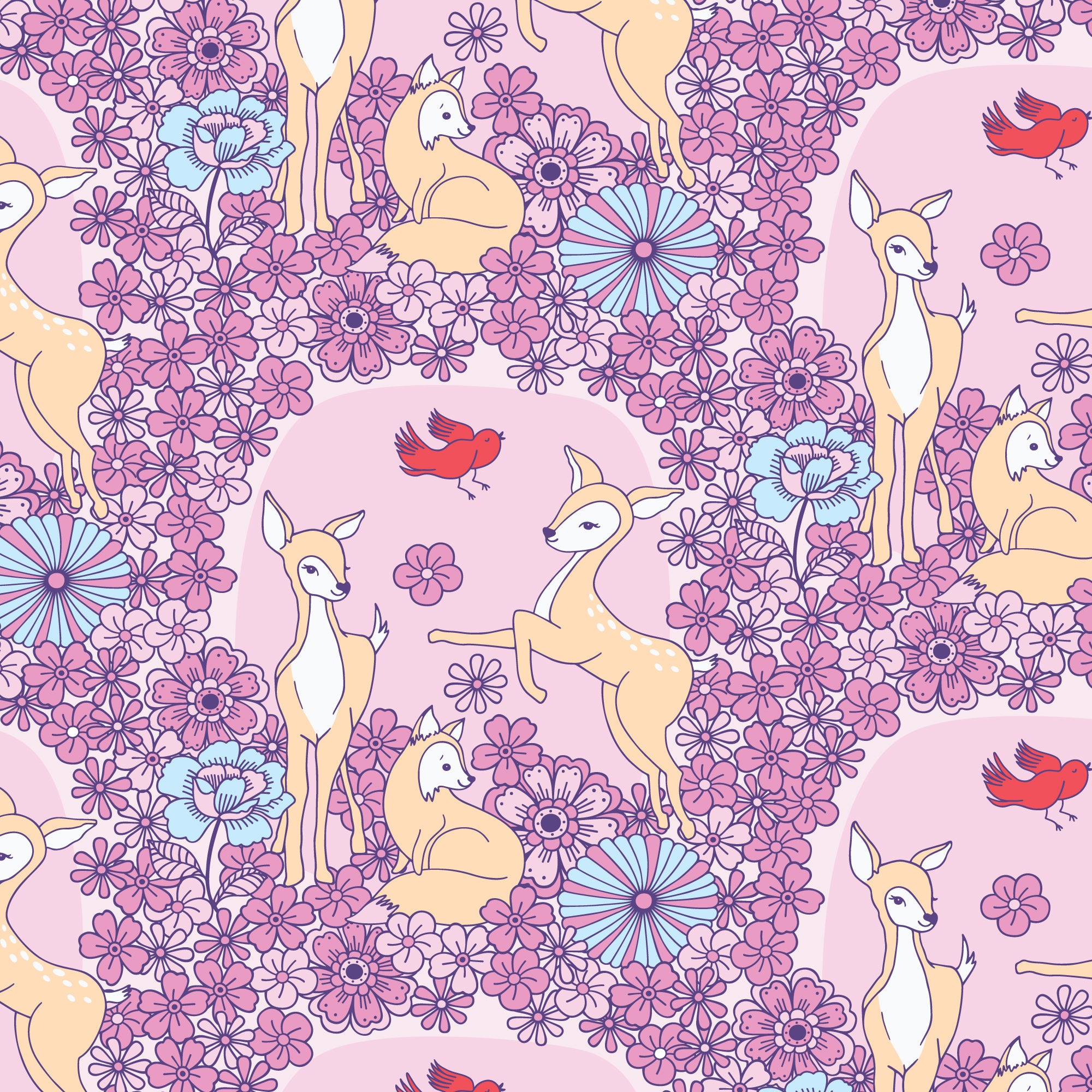 Forest Friends | 5" Charm Pack by The Good Twin for Cloud9 | 42 pcs | 100% Organic Cotton