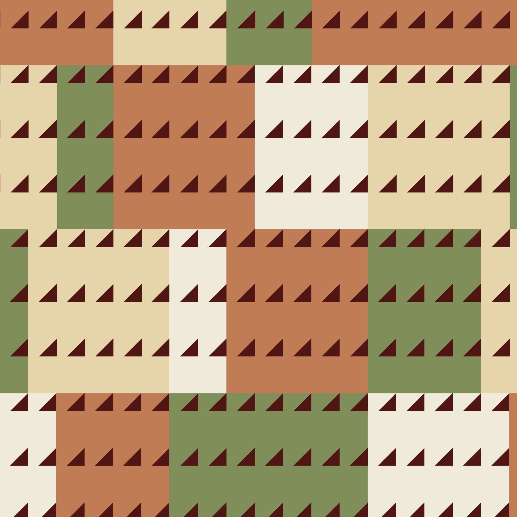 American Bold | Imperial - Green/Rust by Frank Lloyd Wright for Cloud9 | 228686 | 100% Organic Cotton