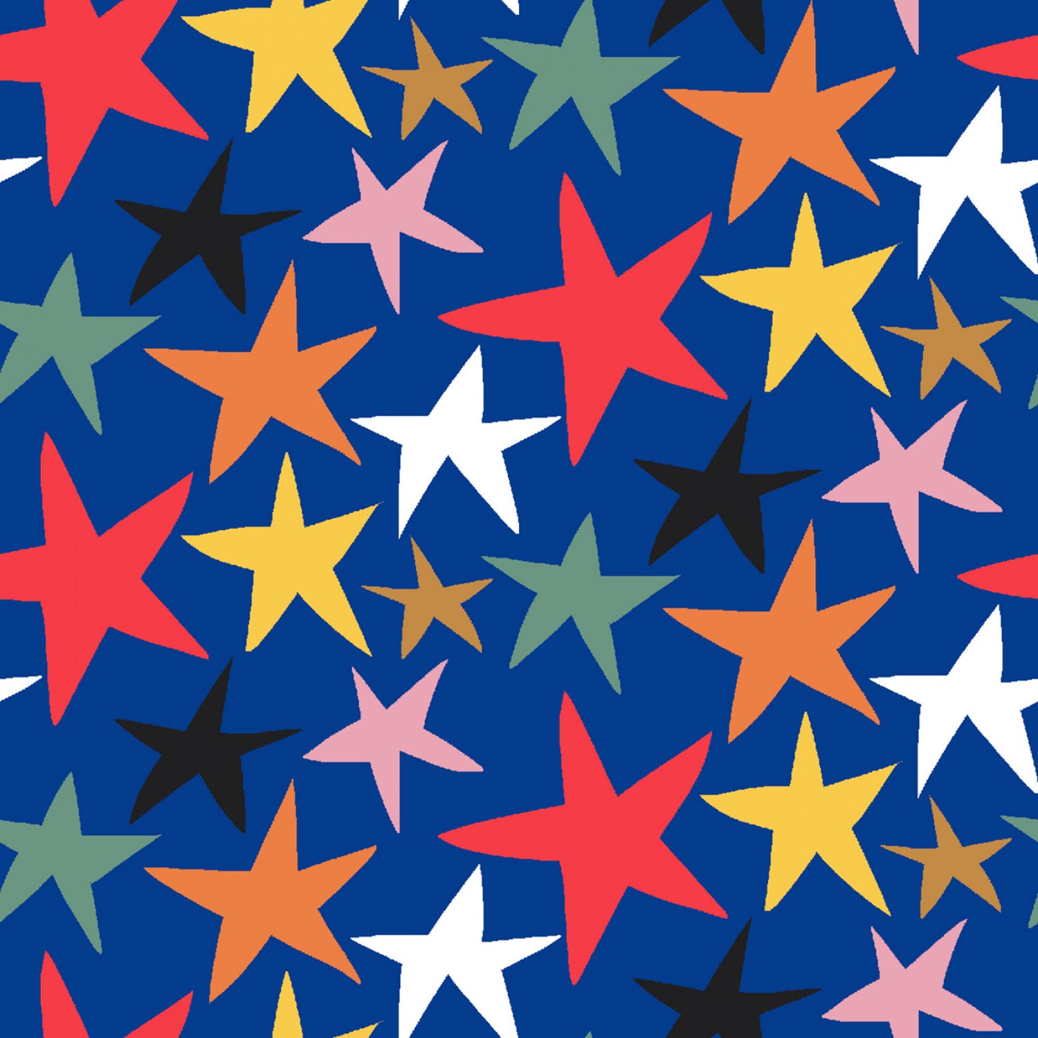 Jungle Jam | Star Jam Blue by Michael Moon for 3 Wishes Fabrics | 23323-BLU