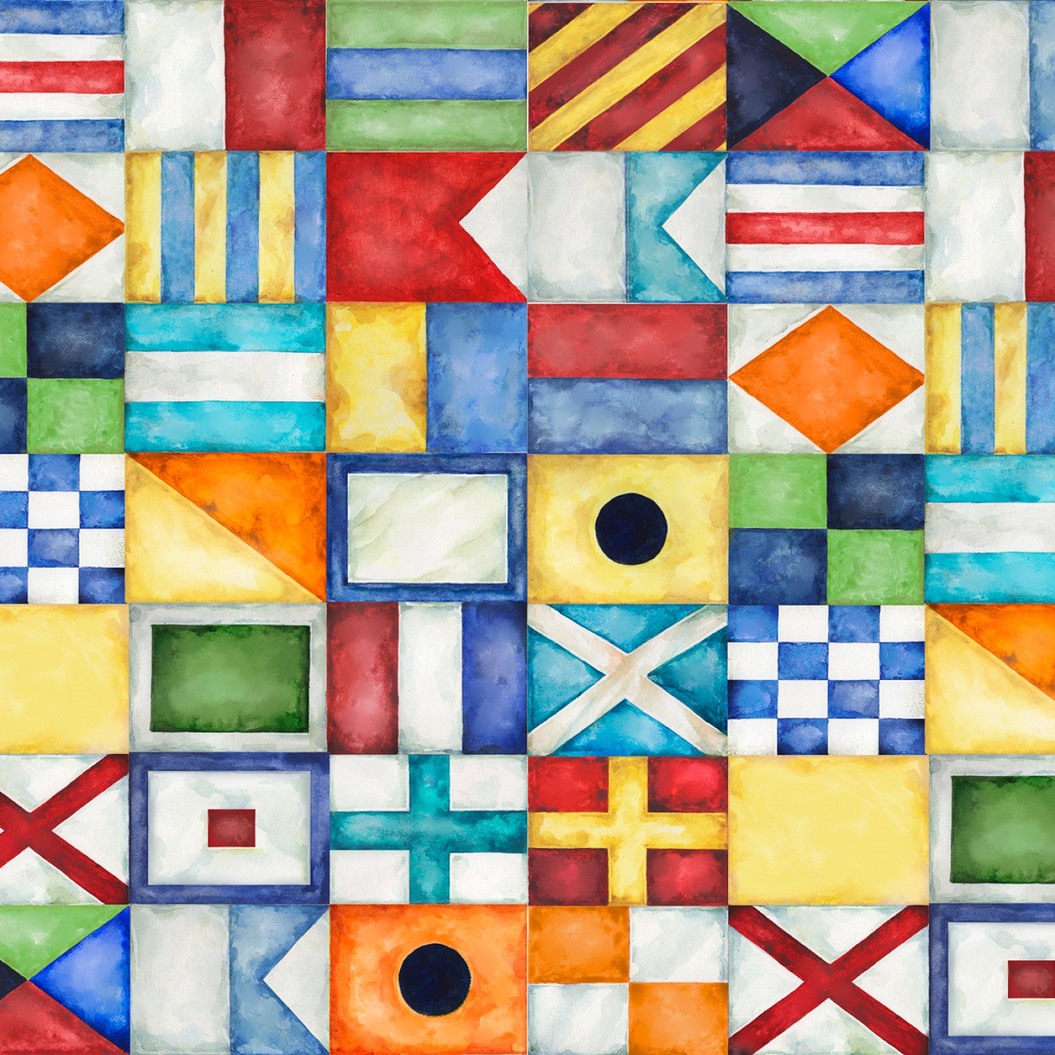 Fair Winds & Following Seas | Flying High Multicolor by Michael Moon for 3 Wishes Fabric | 23761-MLT