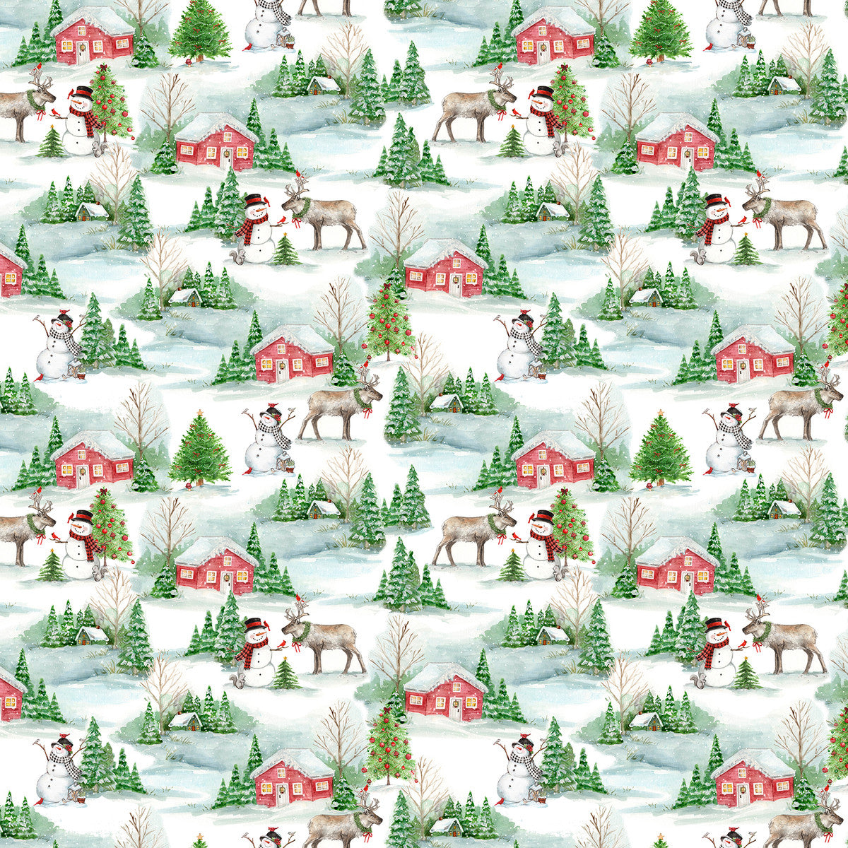 Frosty Hollow | Scenic White by Melinda Hipsher for Studio E Fabrics | 24601-WHT