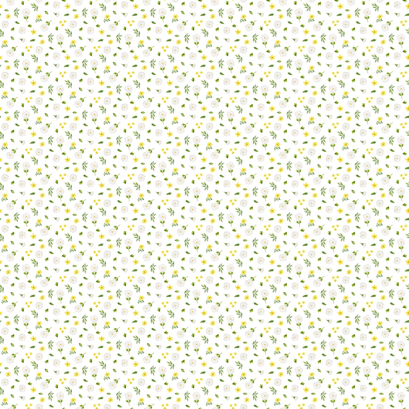 Counting Sheep | Mini Daisy Scatter - White by Deborah Edwards for Northcott | 28474-10