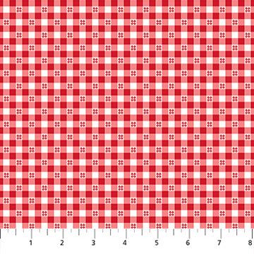 Barnyard Christmas | Gingham - Red by Deborah Edwards for Northcott Fabrics | 28806-24