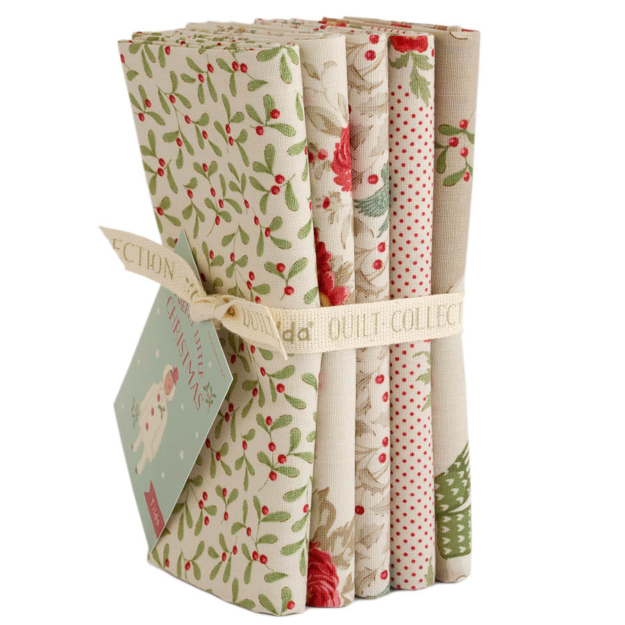 Merry Little Christmas | Fat Quarter Bundle - Cream by Tone Finnanger for Tilda Fabrics | 5 pcs