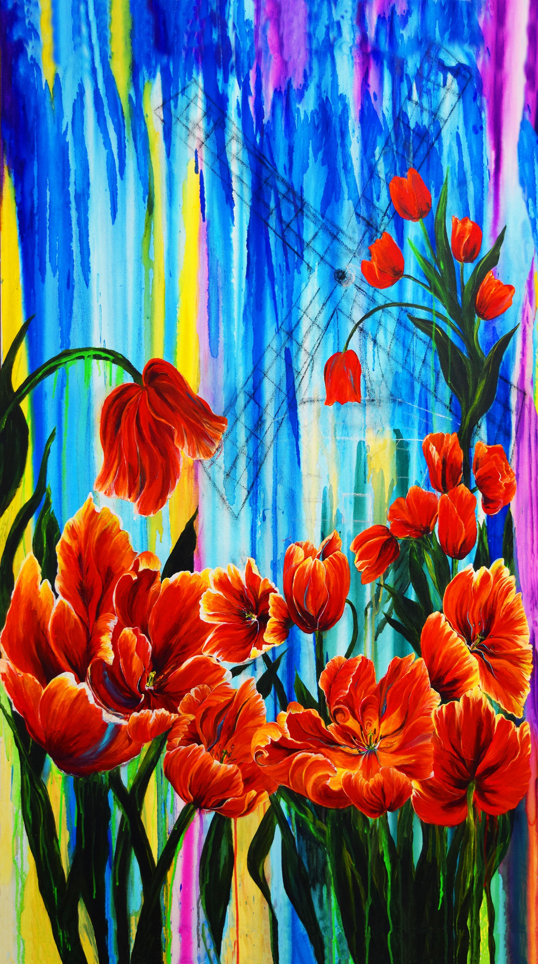 Tulip Festival | Tulip Parade 24" Panel by Stephanie Brandenburg for Northcott | 40206-46