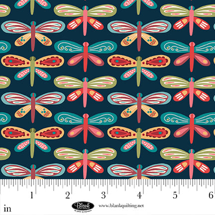 Lake Night Serenade | Navy Butterflies by Bienvenido for Blank Quilting | 4306-77