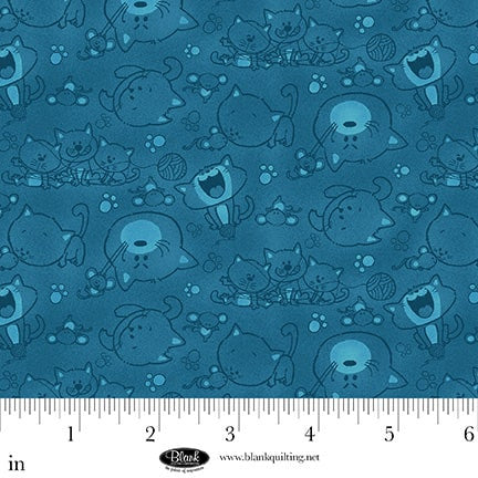 Cat Hair Don't Care | Tonal - Navy by Nidhi Wadhwa for Blank Quilting | 4420-77