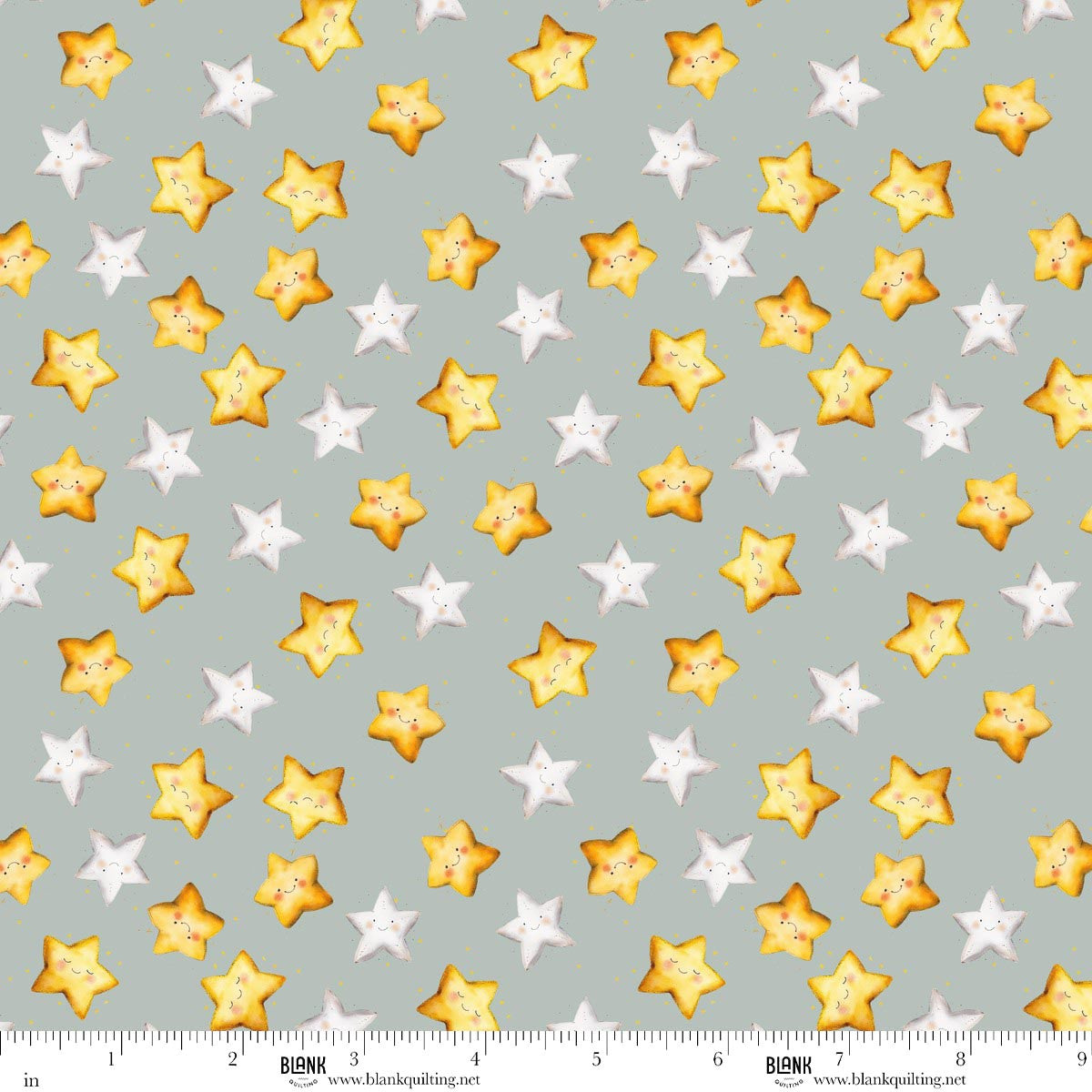 Nursery Rhyme Time | Stars Slate by Oleander Studio for Blank Quilting | 4836-79