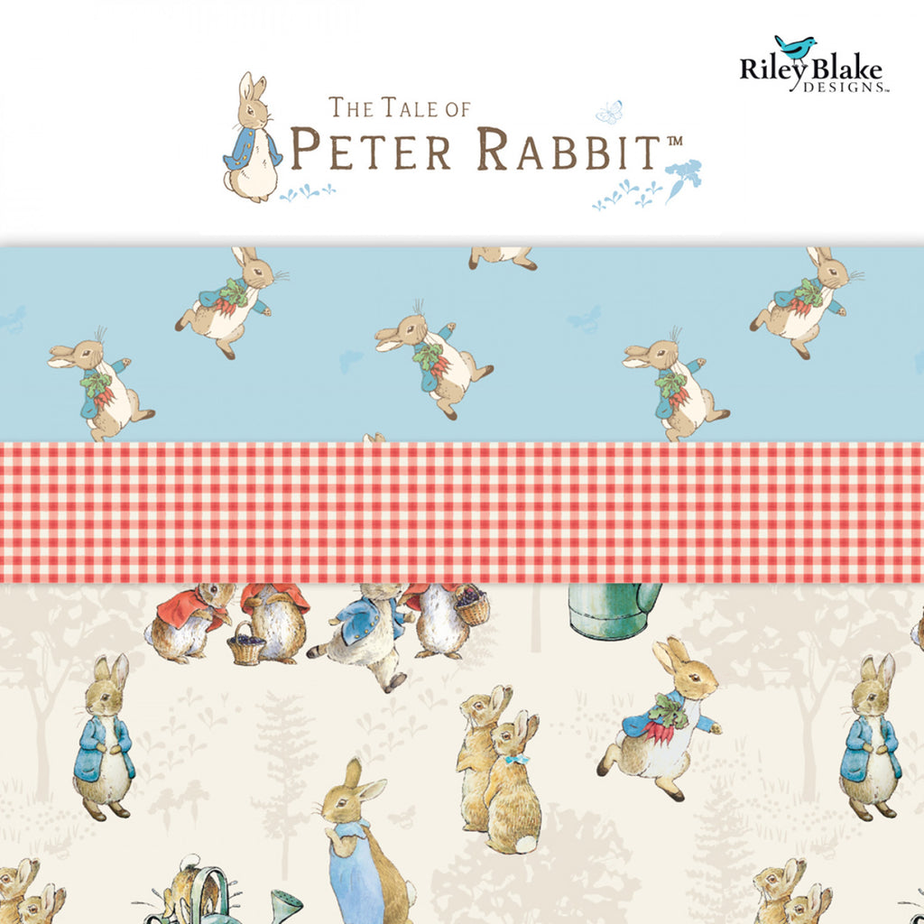 The Tale of Peter Rabbit | Main Blue by Beatrix Potter for Riley Blake