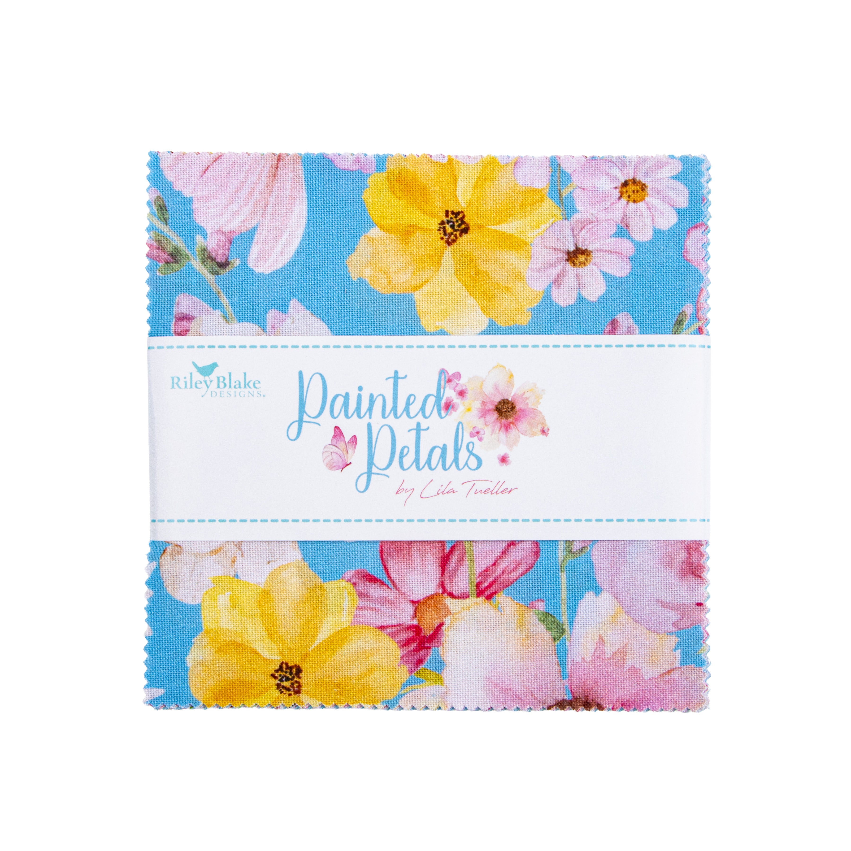 Painted Petals | 5" Charm Pack by Lila Tueller for Riley Blake | 42 pcs | 100% Cotton