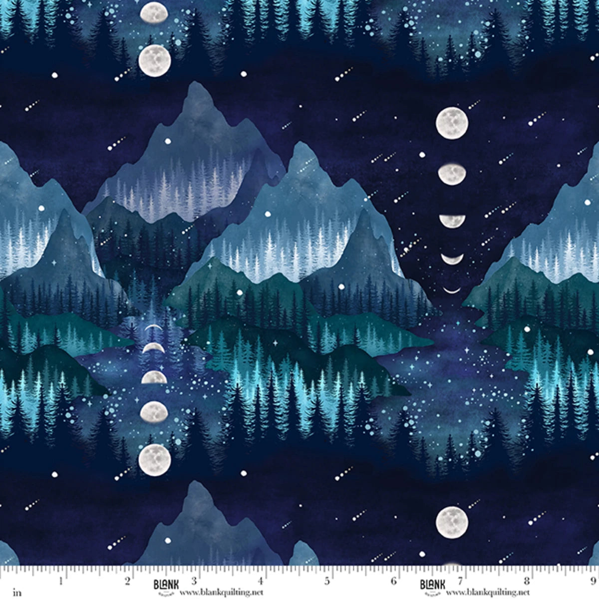 Moondance | Midnight Moonlit River by Episodic Drawing for Blank Quilting | 5032-75