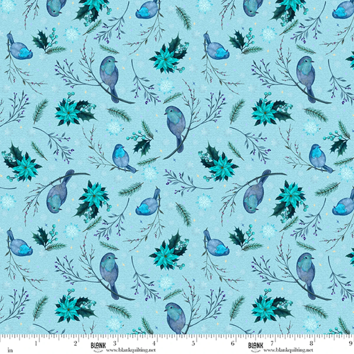 Moondance | Sky Winter Bird Allover by Episodic Drawing for Blank Quilting | 5037-70