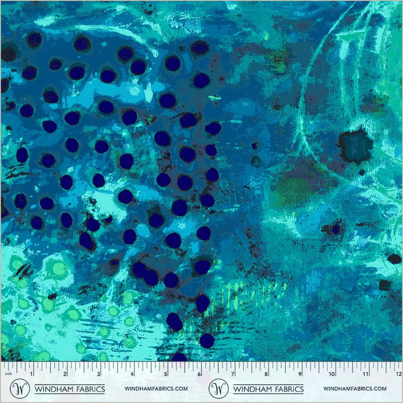 Spotted Graffiti - Blue Hour | 108" Wide Backing by Marcia Derse for Windham Fabrics | 53442DW-2DES