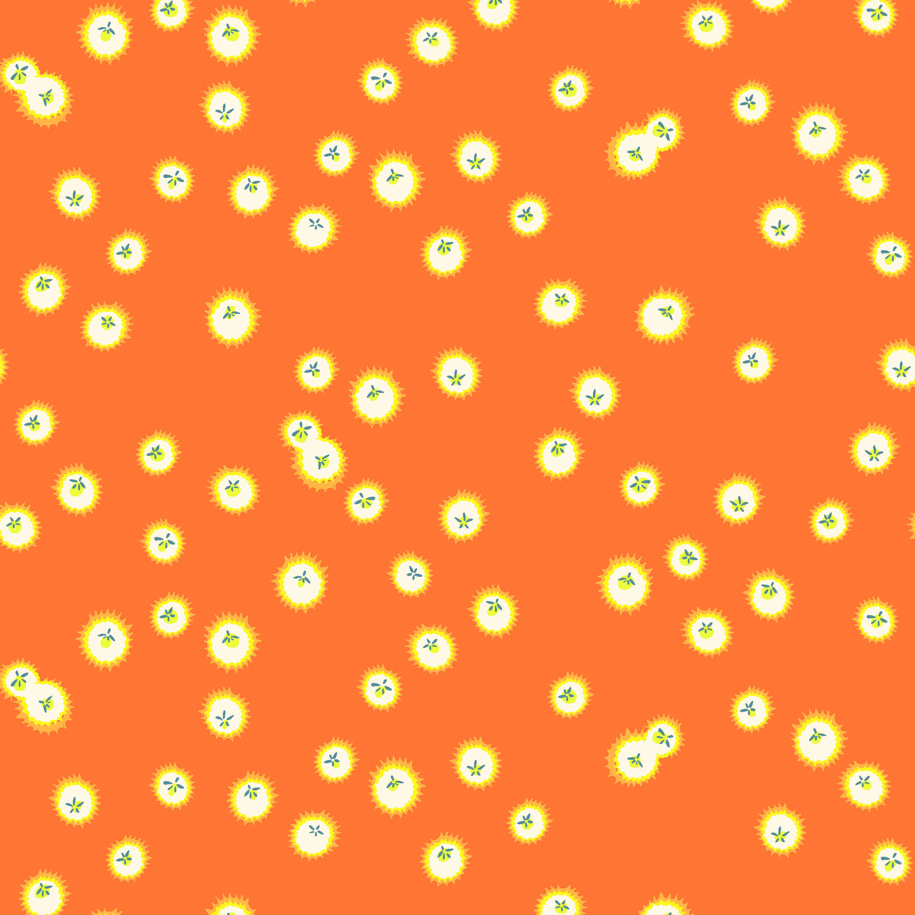 Forestburgh | Firefly - Orange by Heather Ross for Windham Fabrics | 53848-12