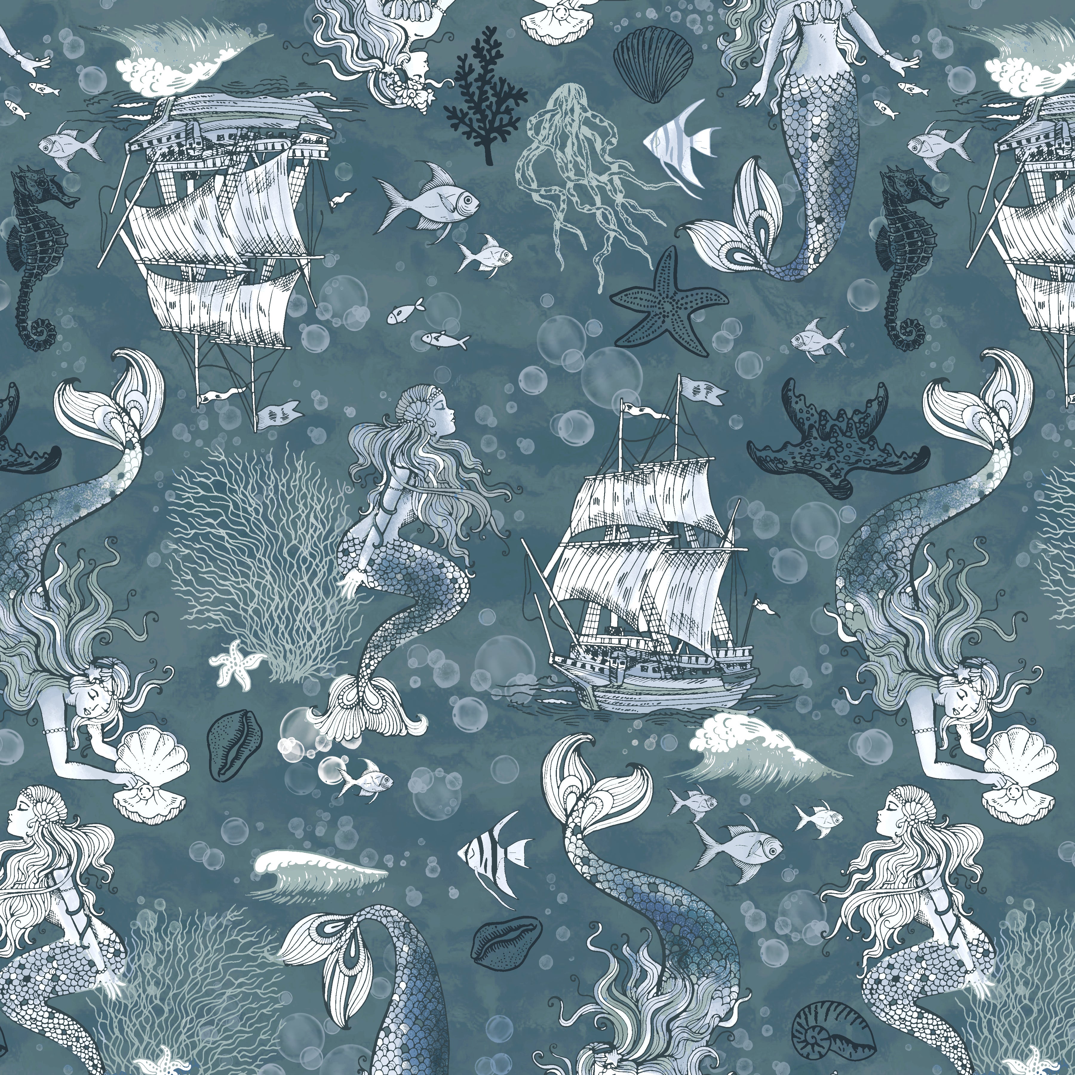 Ocean Song | Fat Quarter Bundles by Whistler Studios for Windham Fabrics | 23 pcs